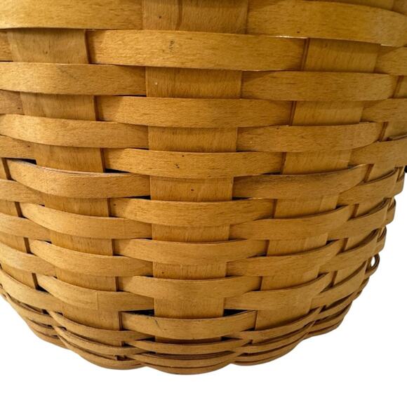 Vintage 1997 Longaberger corn basket Large Woven Basket with Handles & liner - Picture 5 of 11